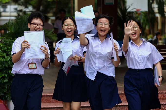 Thí sinh thi lớp 10 công lập TP HCM, tại THCS Hoa Lư (TP Thủ Đức), tháng 6/2025.