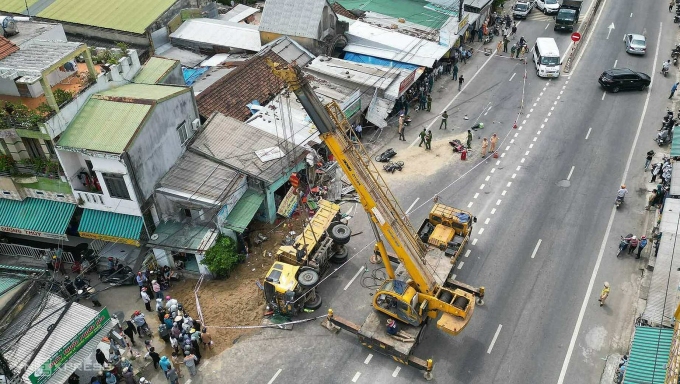 Hiện trường vụ tai nạn. Ảnh: Phạm Linh