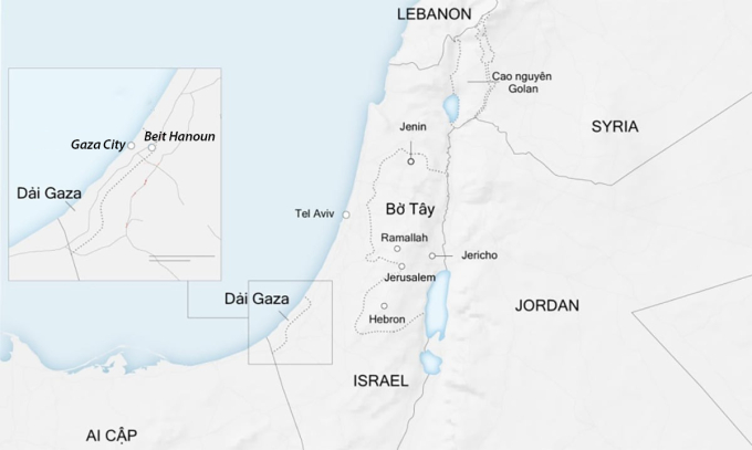Vị trí Beit Hanoun, Dải Gaza