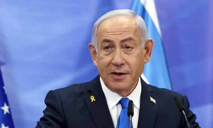 Thủ tướng Israel Benjamin Netanyahu tại Jerusalem ngày 16/2.