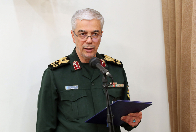 Tổng tham mưu trưởng Lực lượng vũ trang Iran Mohammad Bagheri tại thủ đô Tehran ngày 13/4. Ảnh: AFP