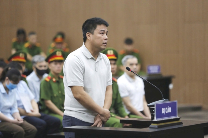 Bị cáo Nguyễn Văn Hậu tại phiên sáng nay.