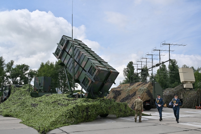 Hệ thống phòng không tại một địa điểm không công bố ở Ukraine tháng 8/2024. Ảnh: AFP