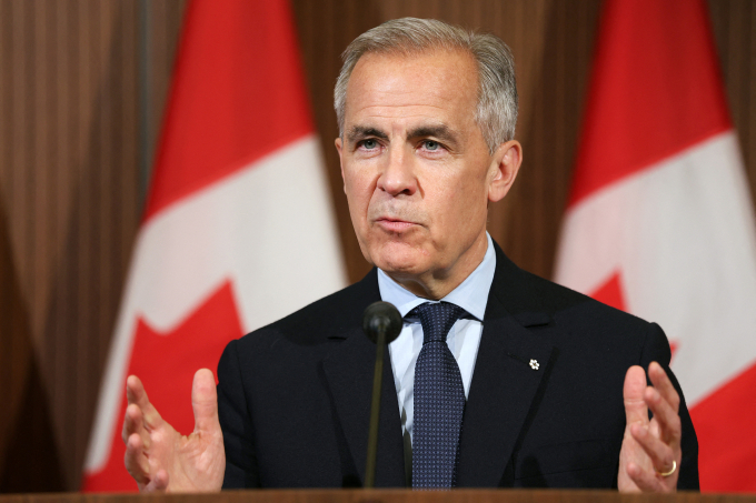 Thủ tướng Canada Mark Carney tại cuộc họp báo ở Ottawa ngày 21/5.