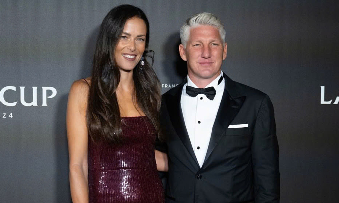 Bastian Schweinsteiger và Ana Ivanovic tại giải quần vợt Laver Cup ở Berlin, Đức năm 2024. Ảnh: FAZ