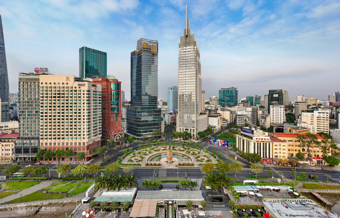 Khu trung tâm TP HCM, đoạn công trường Mê Linh, tháng 1/2025. Ảnh: Quỳnh Trần