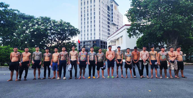 Những người bị bắt. Ảnh: Công an cung cấp