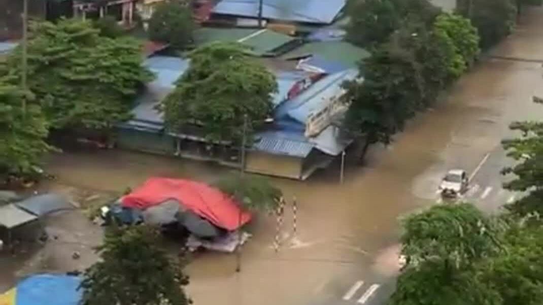 Ngập lụt tại Thái Nguyên