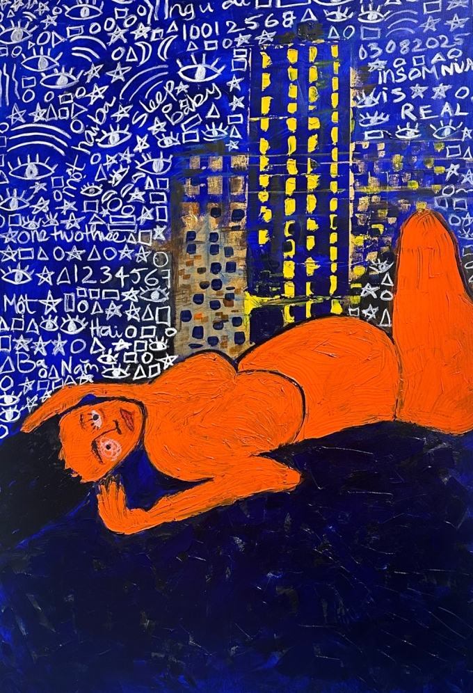 Bức Insomnia. Ảnh: Mai Nhật