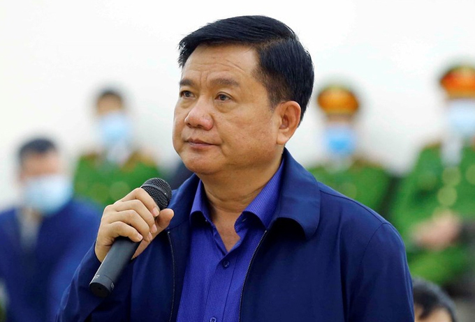 Ông Đinh La Thăng trong phiên toà hồi tháng 3/2021 ở Hà Nội.