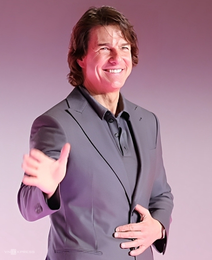 Tài tử Tom Cruise tại họp báo phim Tokyo, ngày 7/5. Ảnh: Quế Chi
