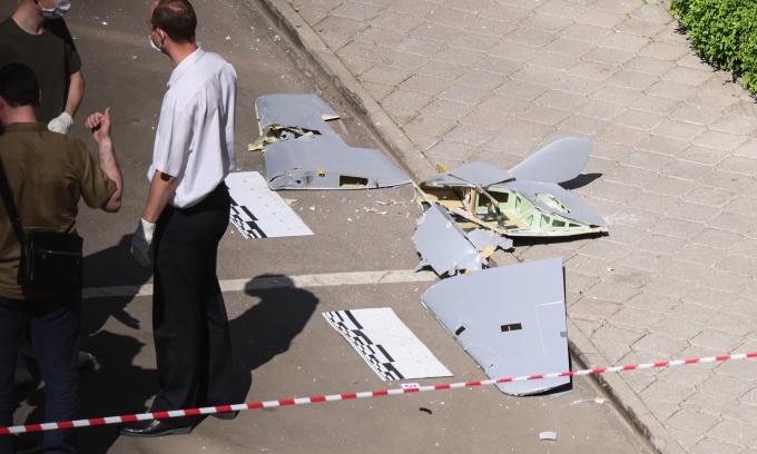 Hiện trường UAV tấn công thủ đô Moskva của Nga hồi tháng 5/2023.