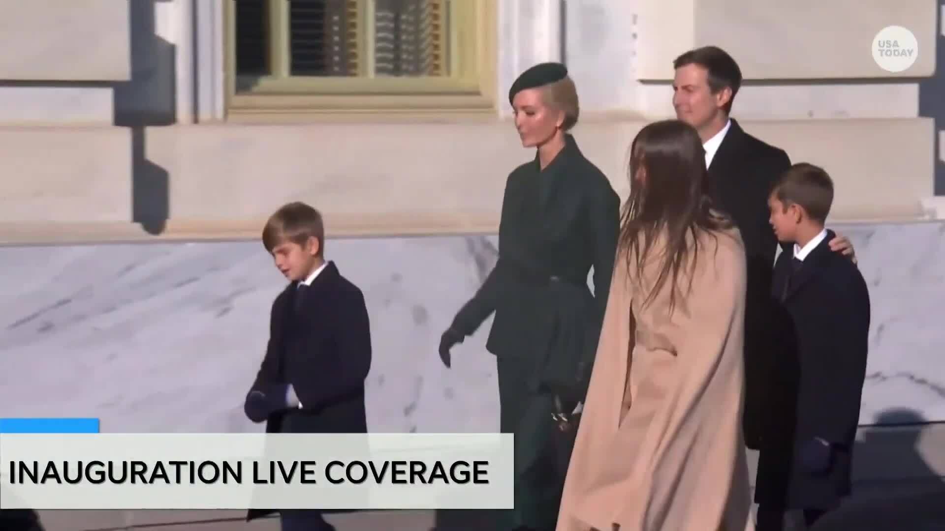 Vợ chồng Ivanka Trump và các con đến lễ nhậm chức ông Trump