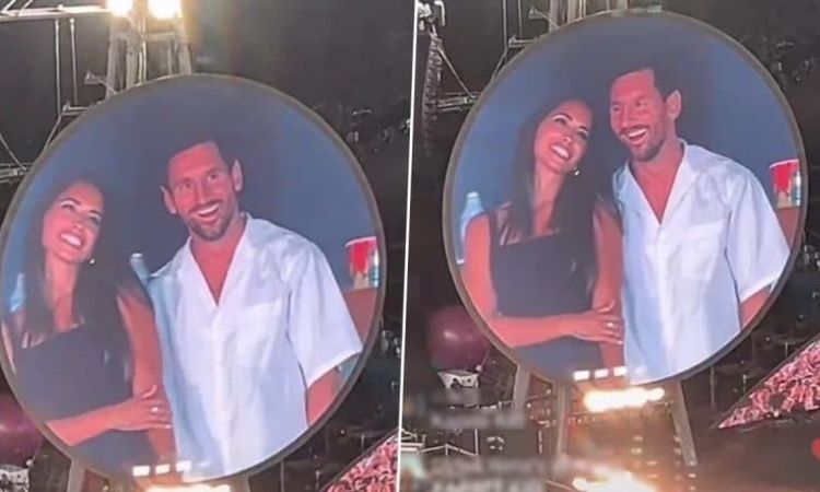 Vợ chồng Messi xuất hiện tại concert Coldplay
