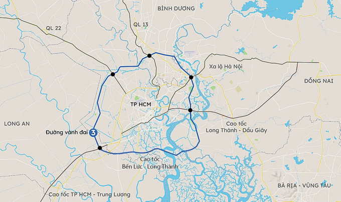 Hướng tuyến Vành đai 3. Đồ họa: Khánh Hoàng