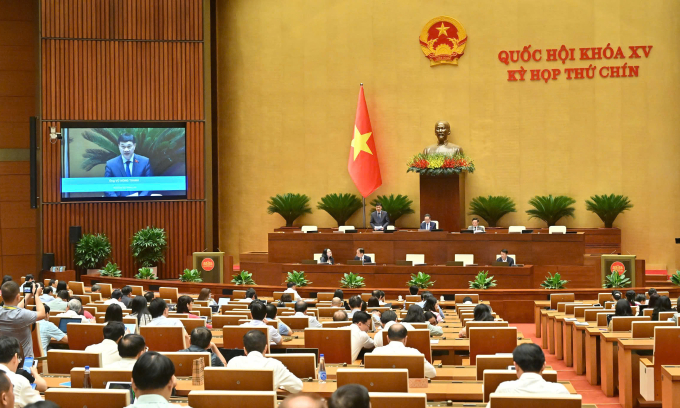 Đại biểu Quốc hội khóa 15 tại phòng họp Diên Hồng.