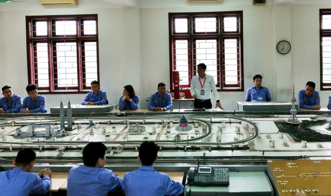 Một lớp học tại trường Cao đẳng đường sắt.