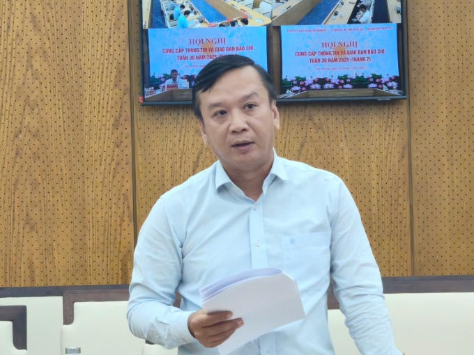 Ông Uông Minh Long, Phó giám đốc Sở Giáo dục và Đào tạo TP Hải Phòng thông tin kết quả vụ việc ở trường THPT chuyên Trần Phú.